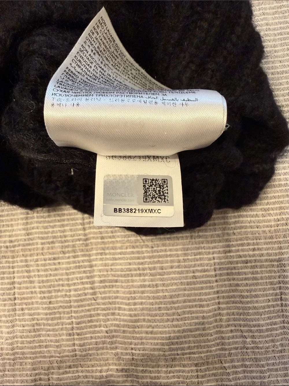Moncler Black Beanie